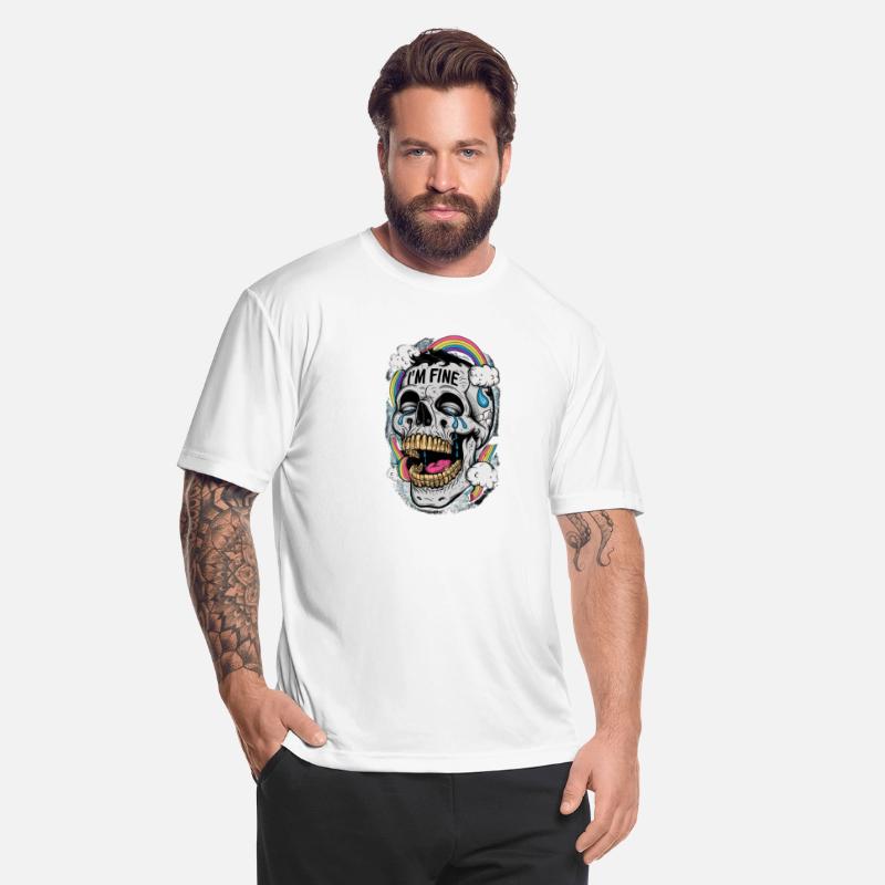 I’m Fine – Melancholy Skull Rainbow Art
