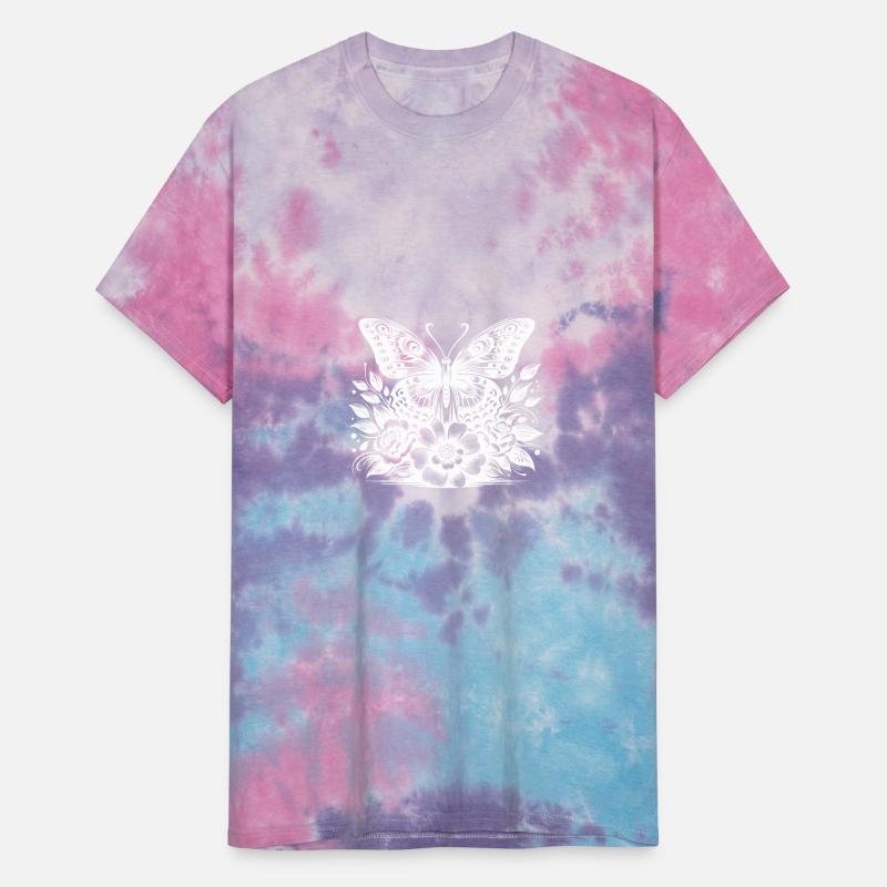Imaginative Flower And Butterfly Motif