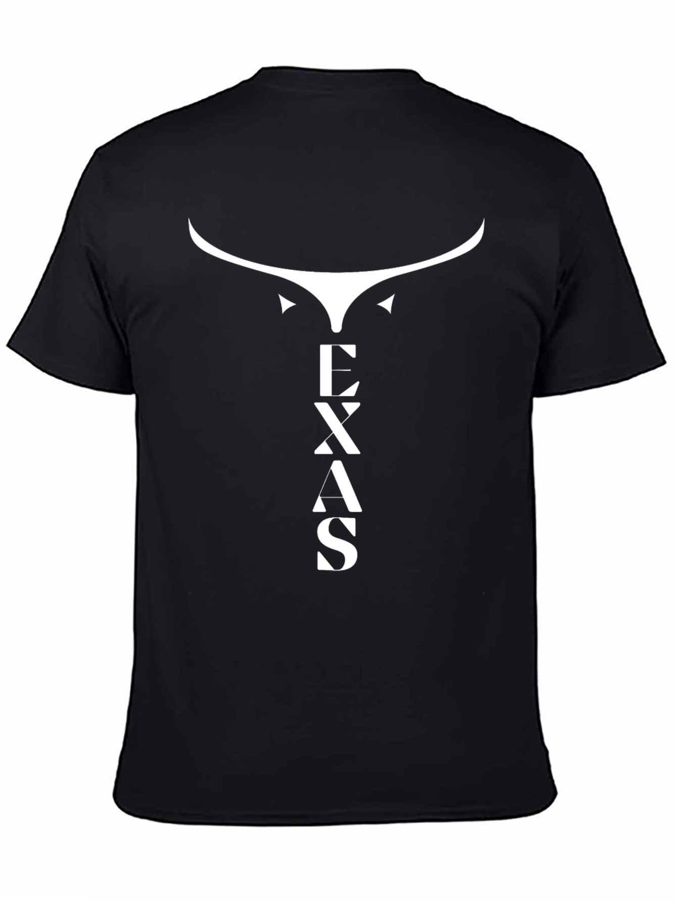 Texas Graphic Tee - Bull Horns Black T-Shirt