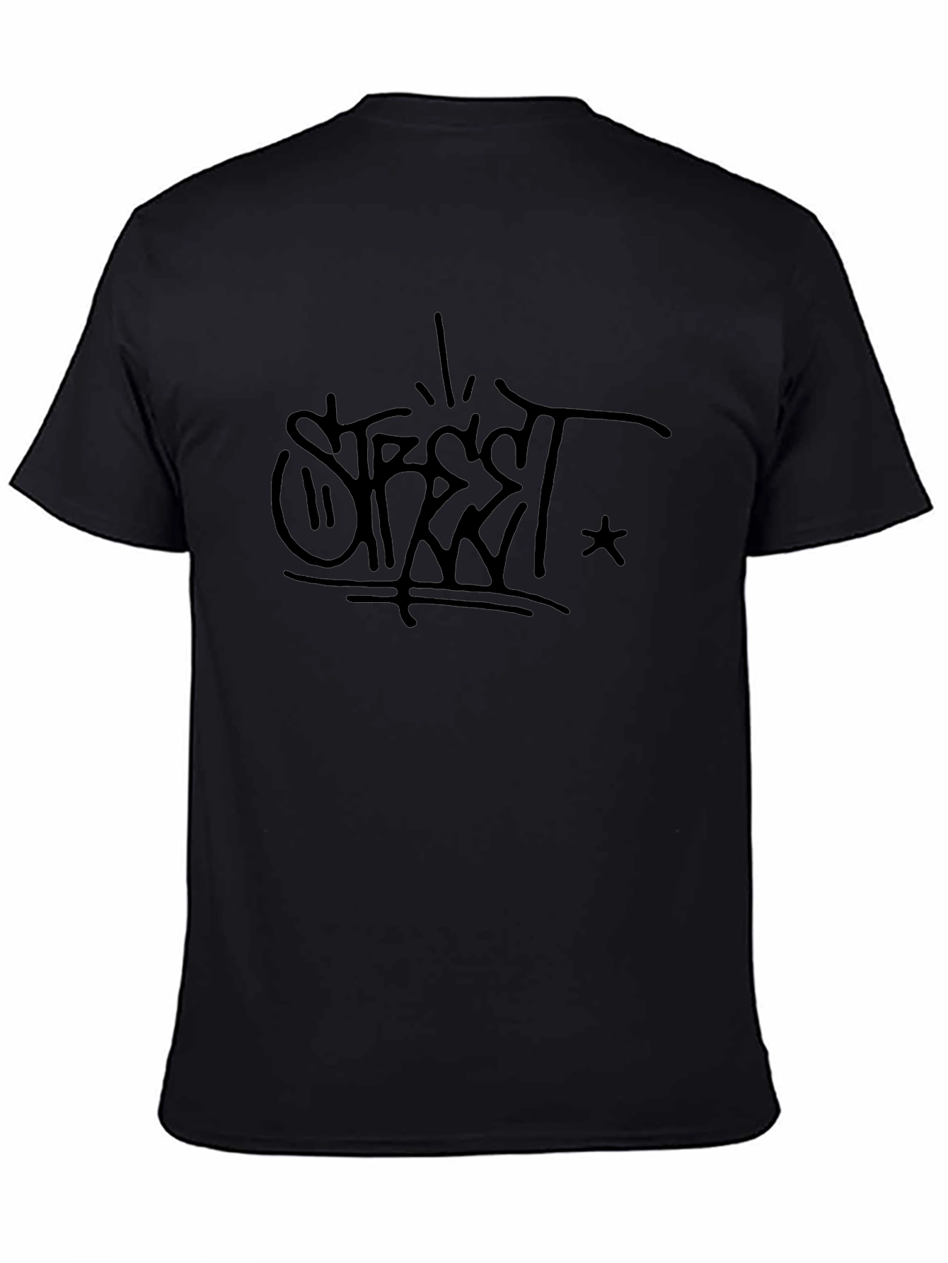 Street Style Black Graphic Tee