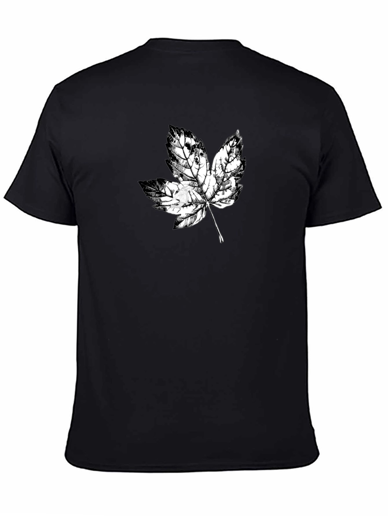 Maple Leaf Graphic Black T-Shirt