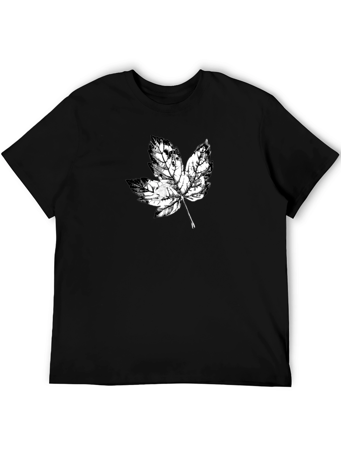 Maple Leaf Graphic Black T-Shirt