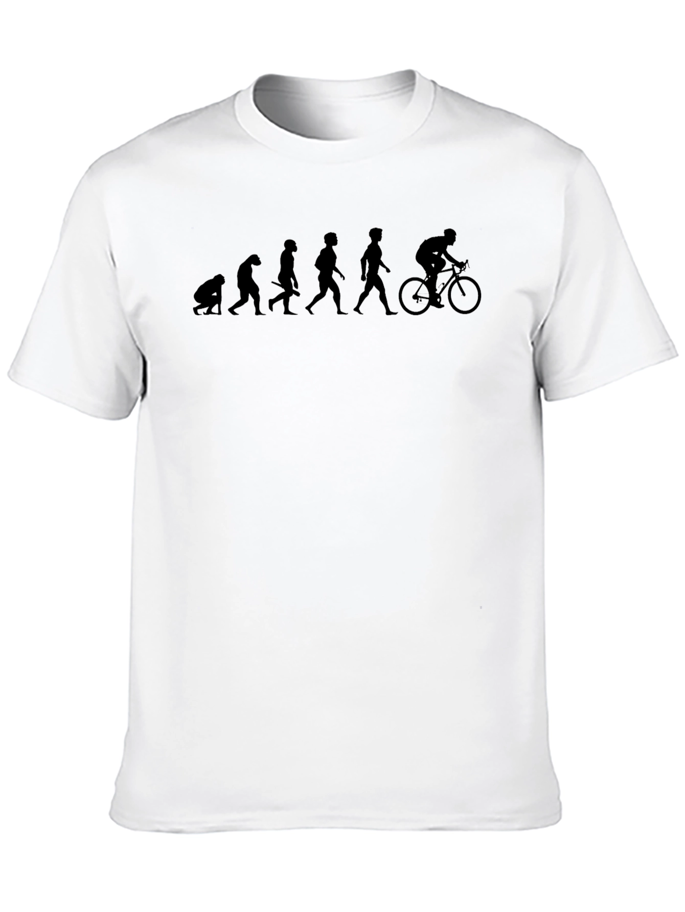Evolution of Cyclist Black T-Shirt
