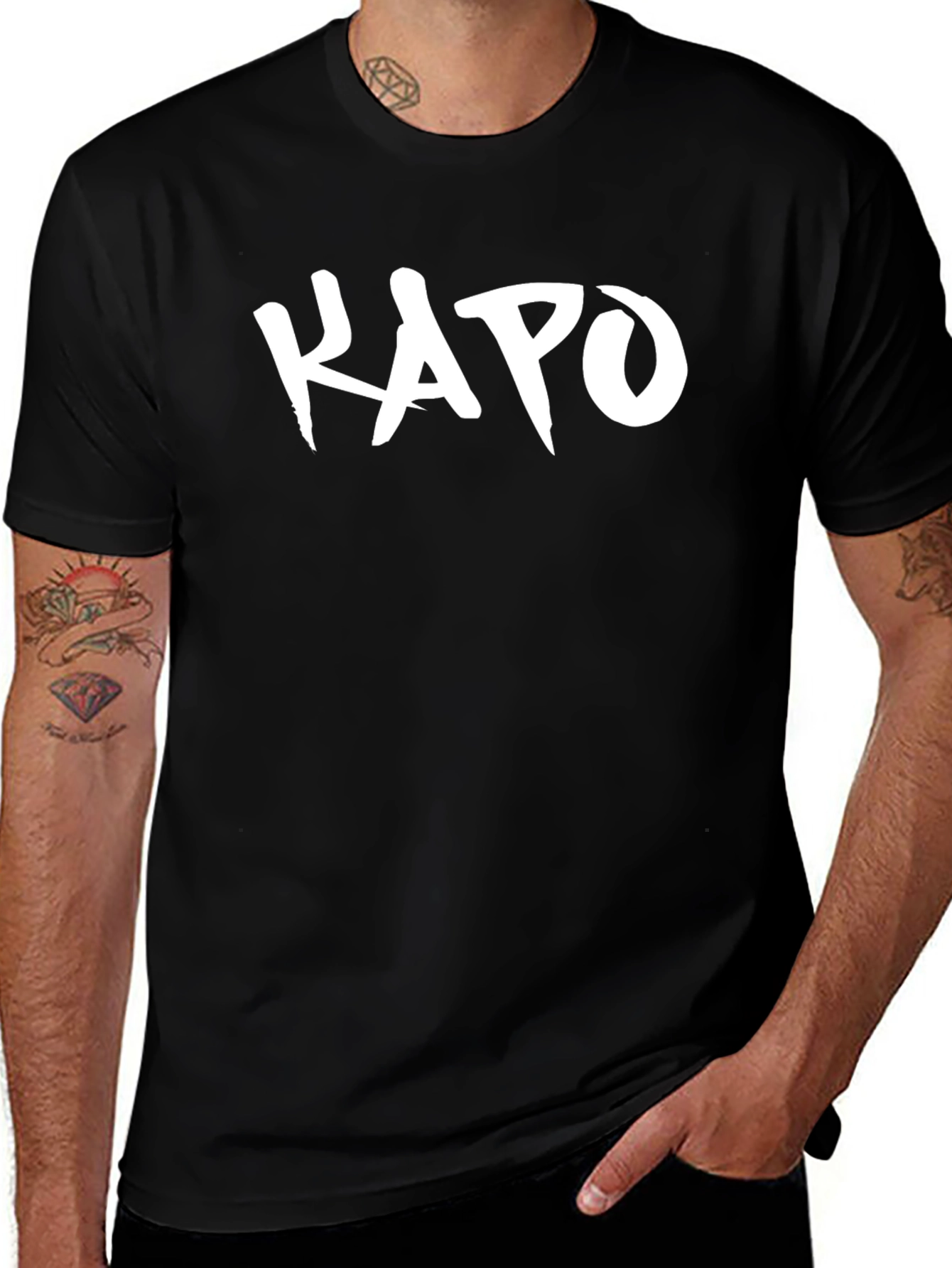 KAPO Graphic Tee - Stylish Black Cotton T-Shirt