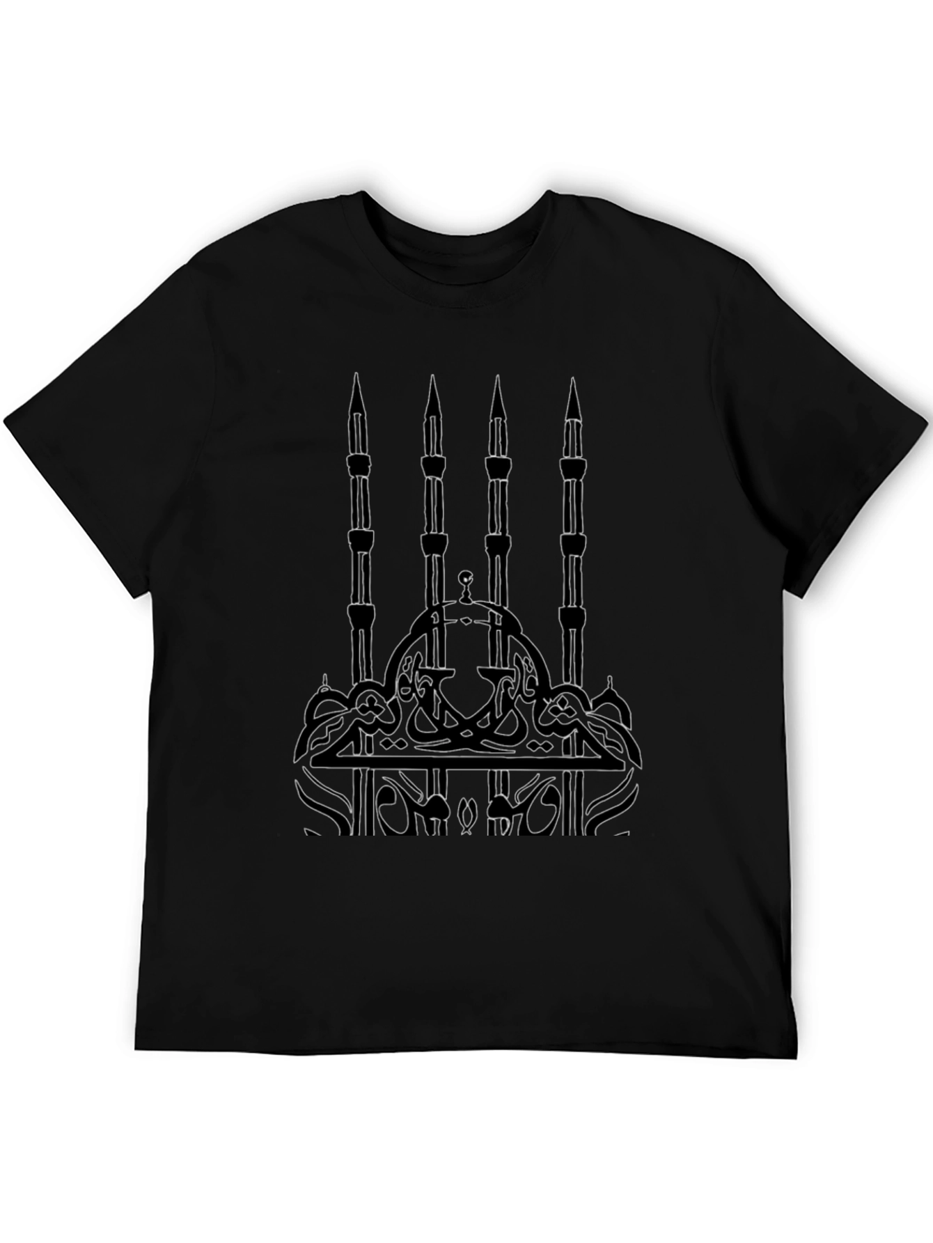 Mosque Graphic T-Shirt - Black Cotton Tee