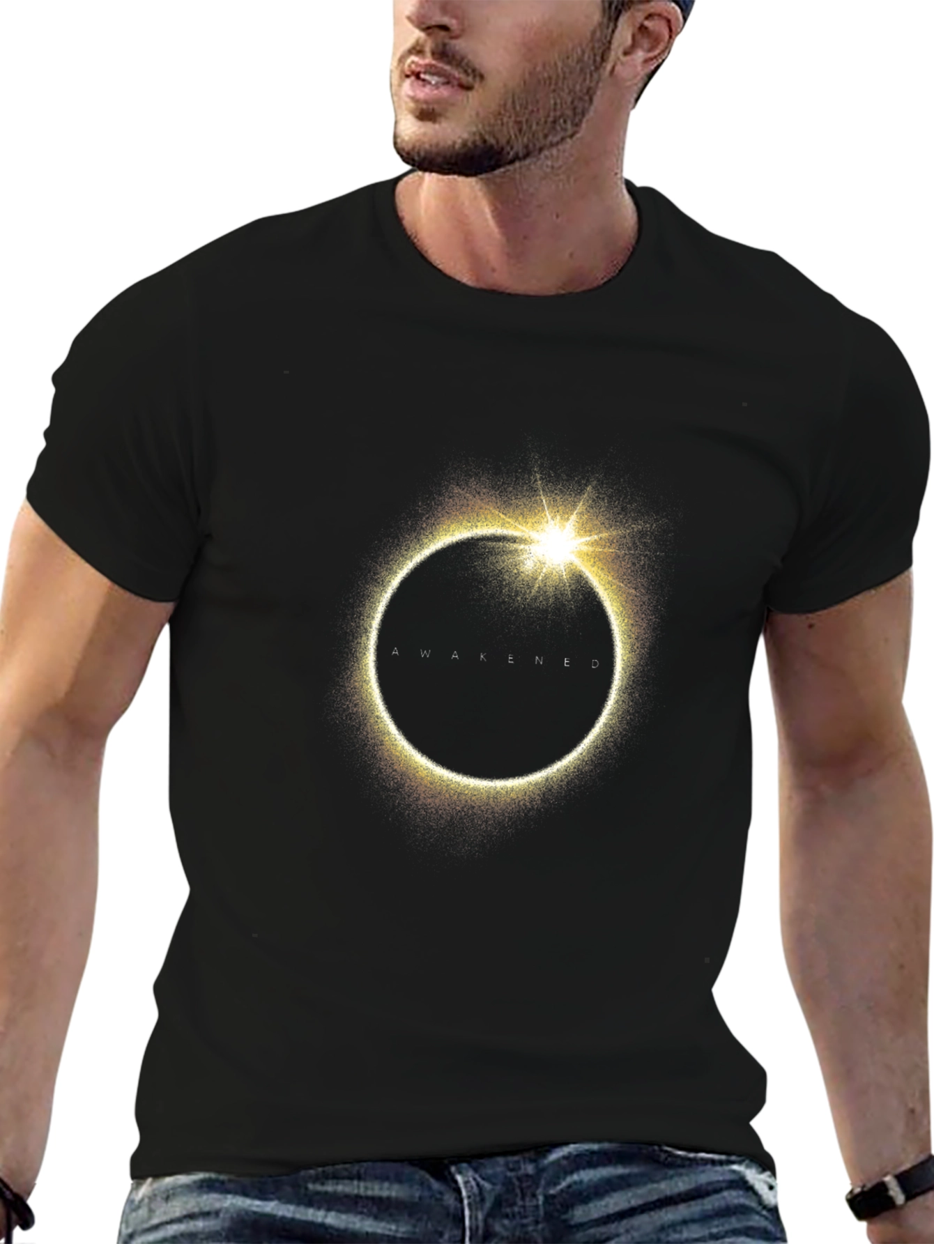 Awakened Eclipse Graphic Black T-Shirt