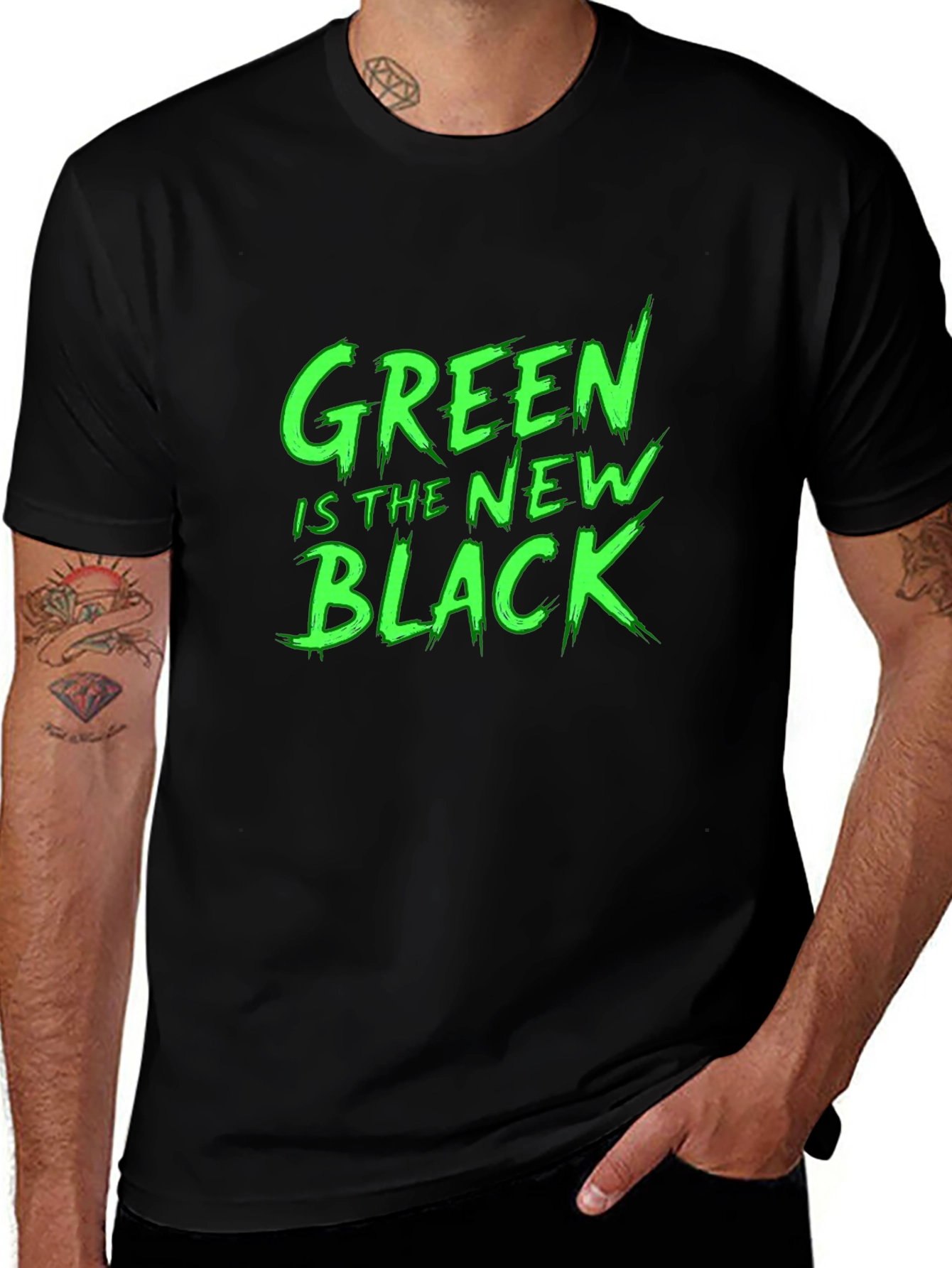 Green Is The New Black Graphic T-Shirt