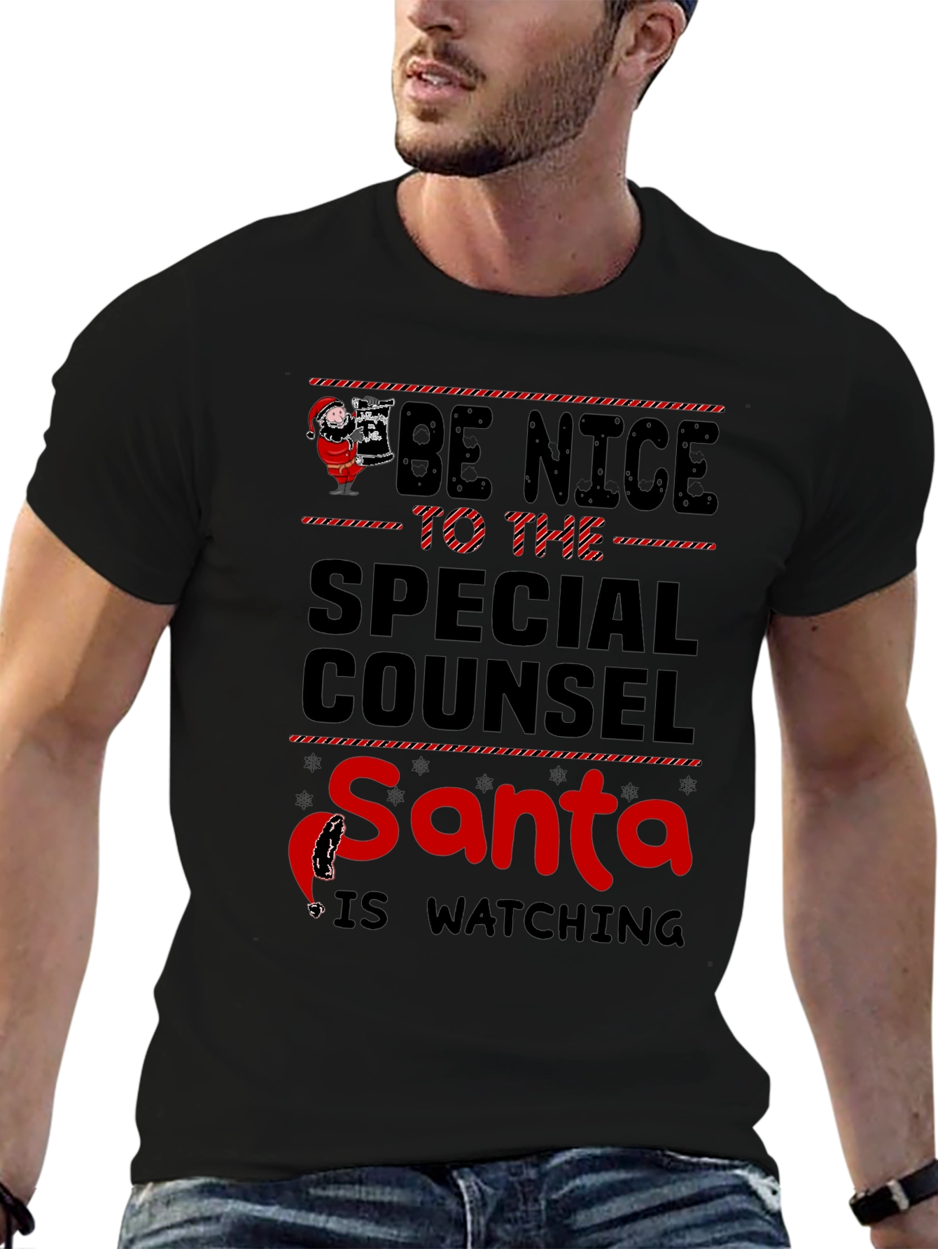 Be Nice to The Special Counsel Santa Watching T-Shirt