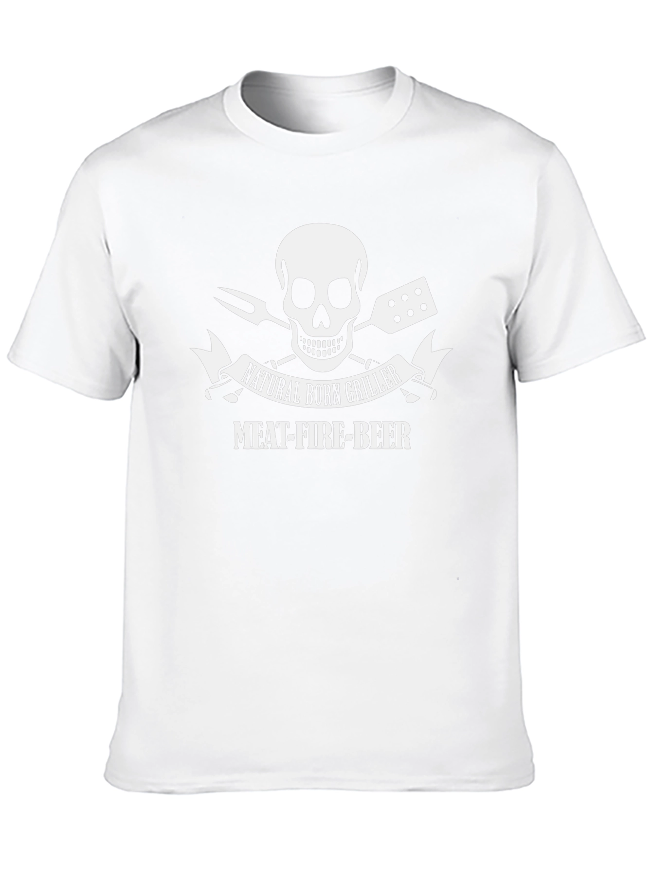 Natural Born Griller T-Shirt: Meat-Fire-Beer