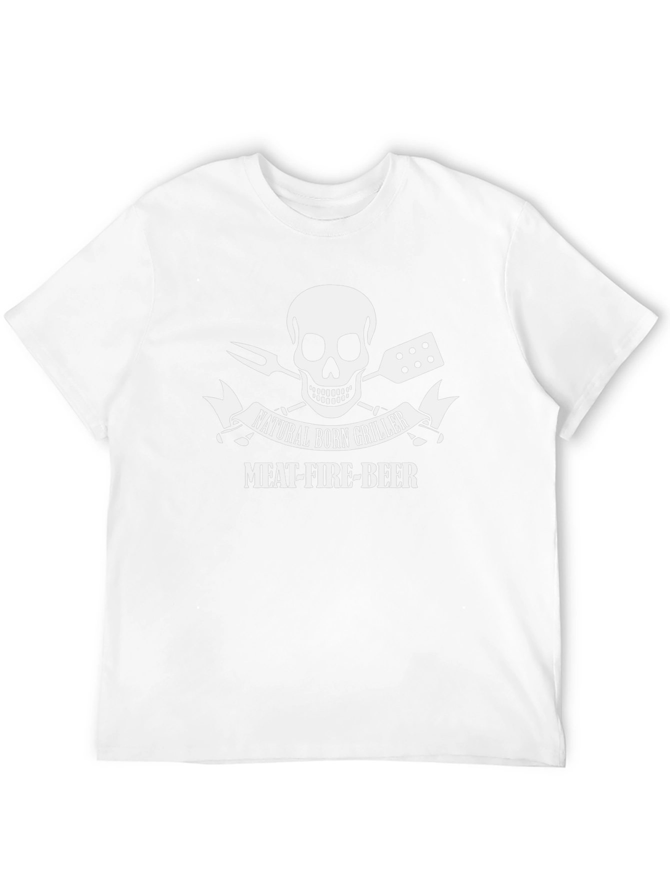 Natural Born Griller T-Shirt: Meat-Fire-Beer