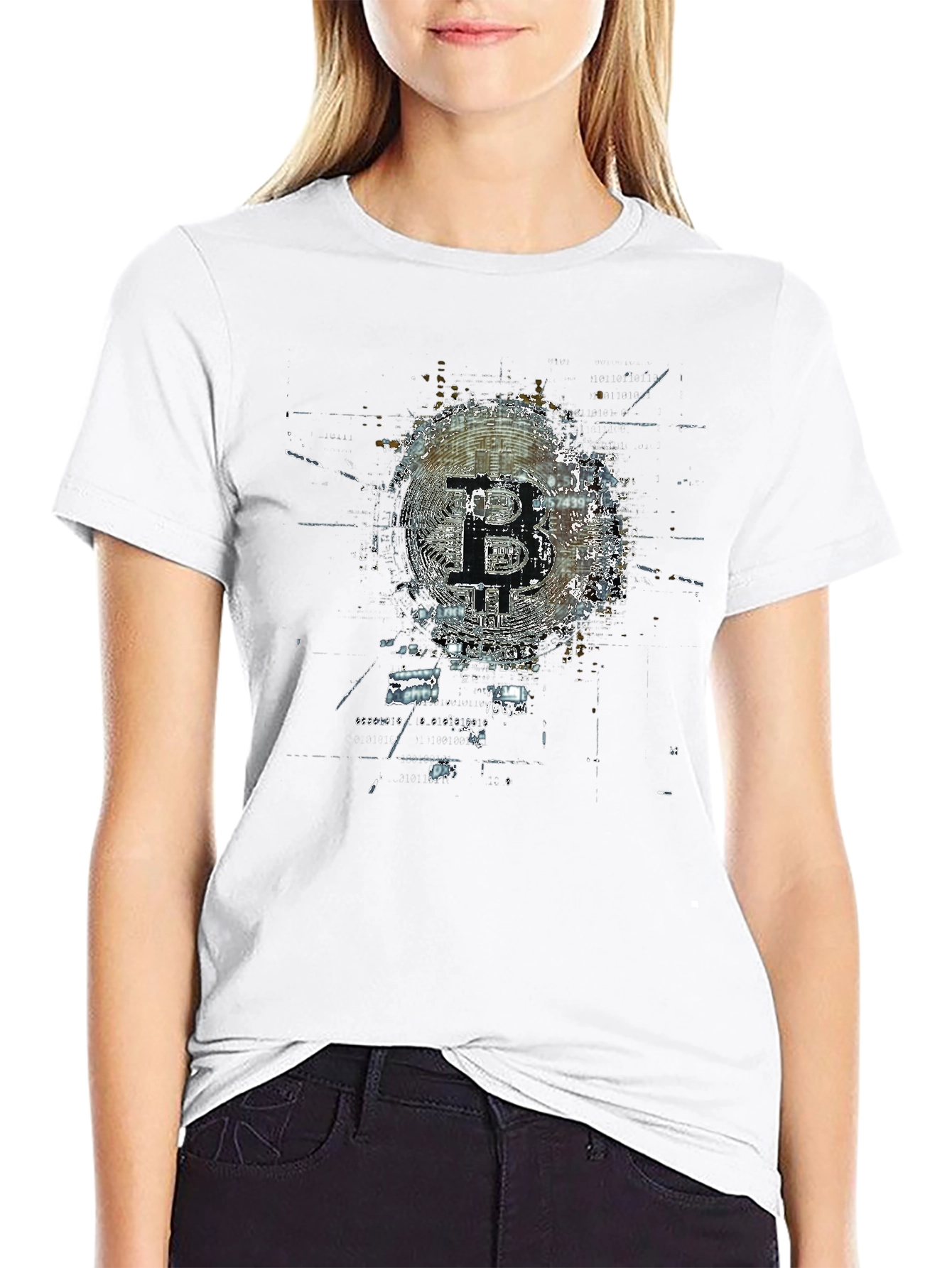 Bitcoin Art Graphic Tee - Crypto Currency T-Shirt
