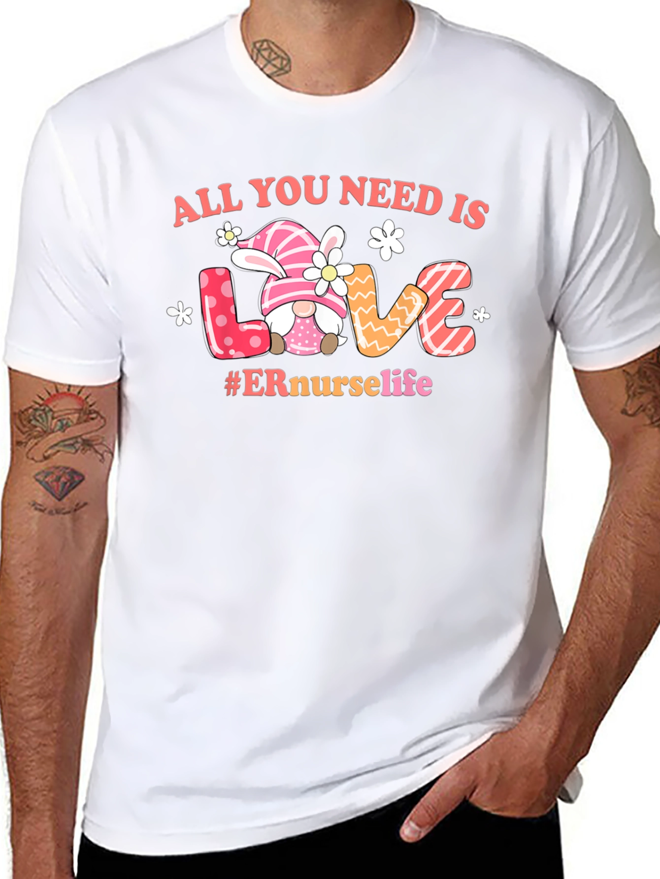 ER Nurse Life Easter Gnome T-Shirt