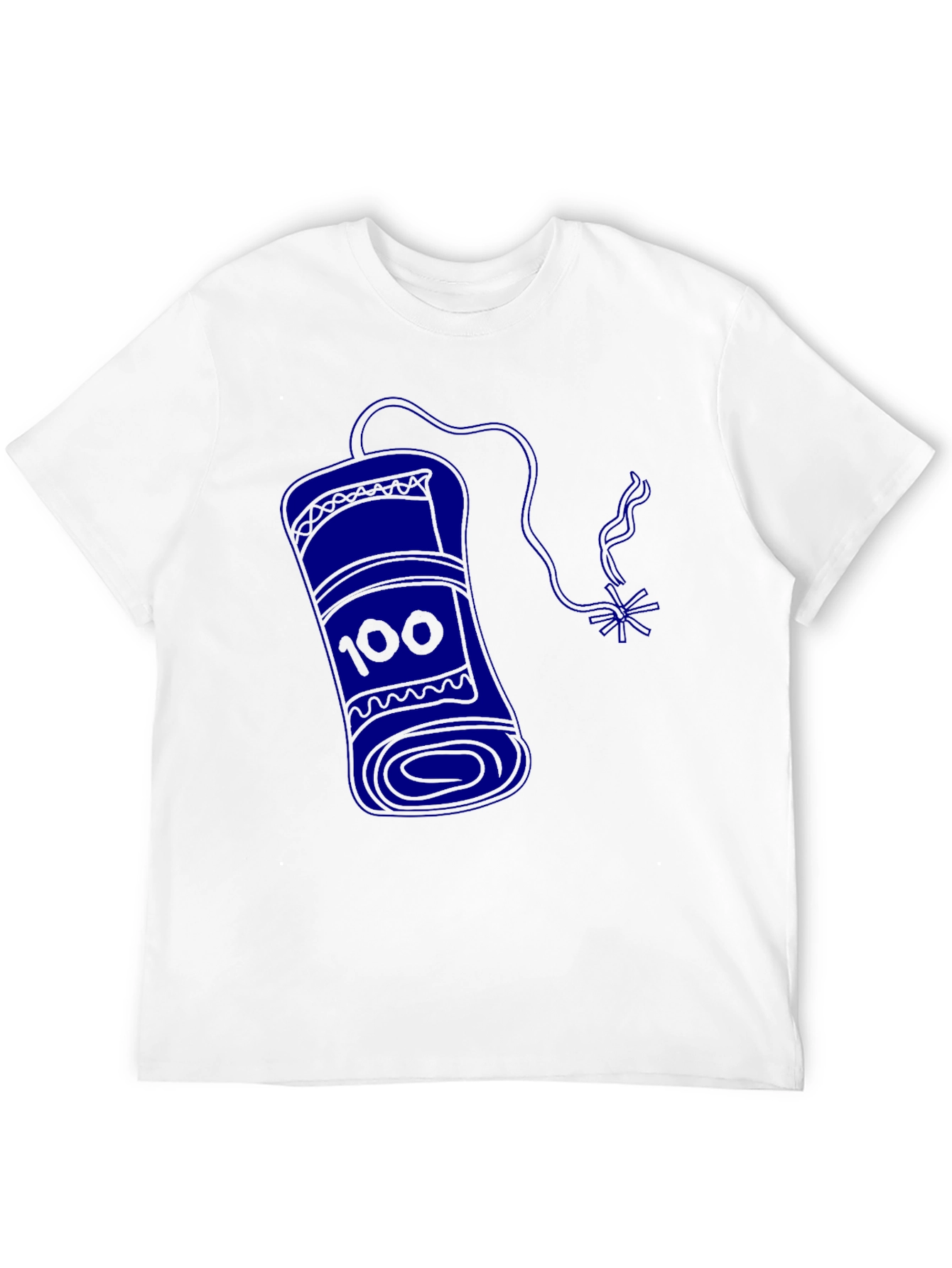 Mens Black T-Shirt with Blue Dynamite Graphic
