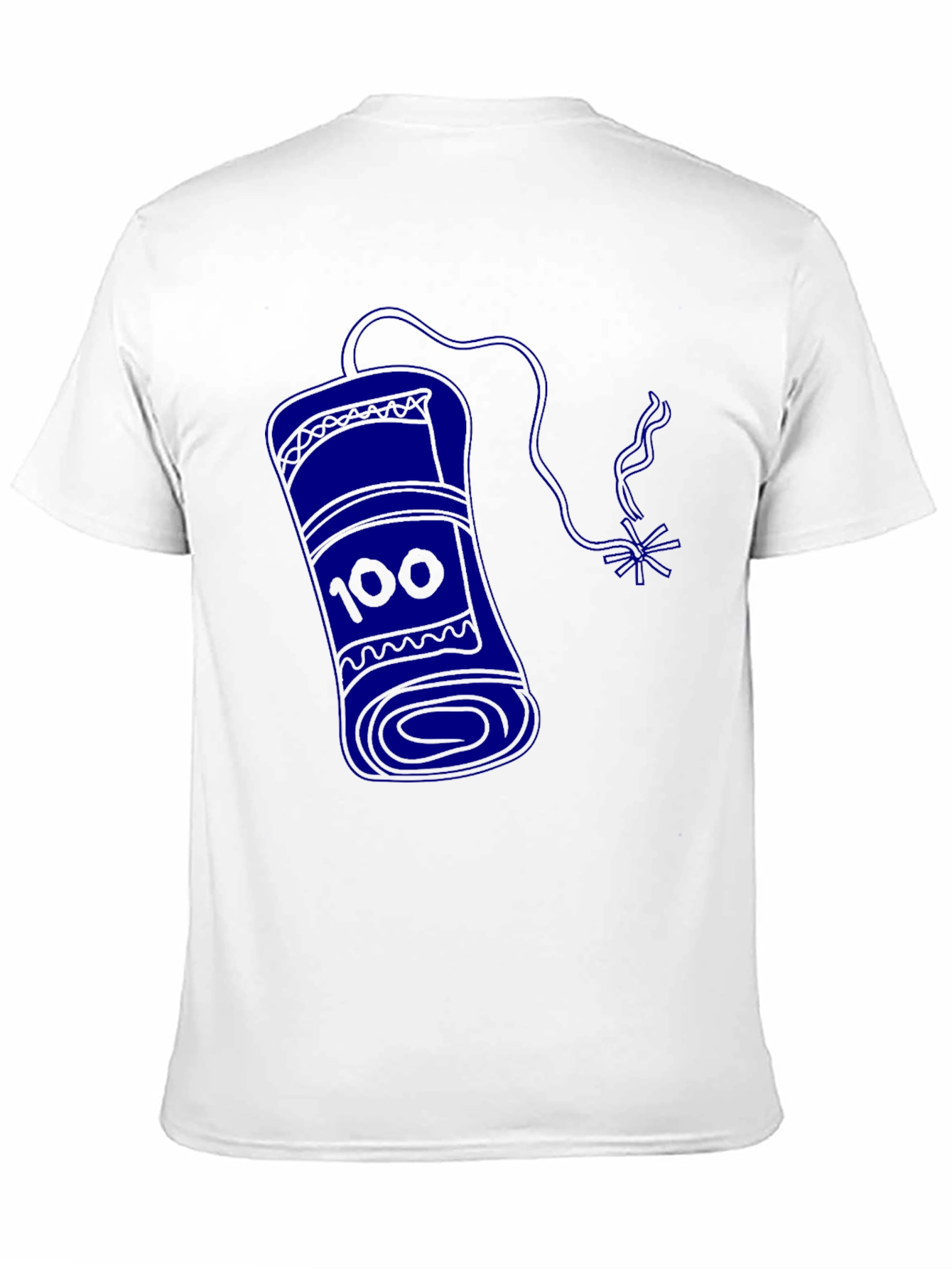 Mens Black T-Shirt with Blue Dynamite Graphic