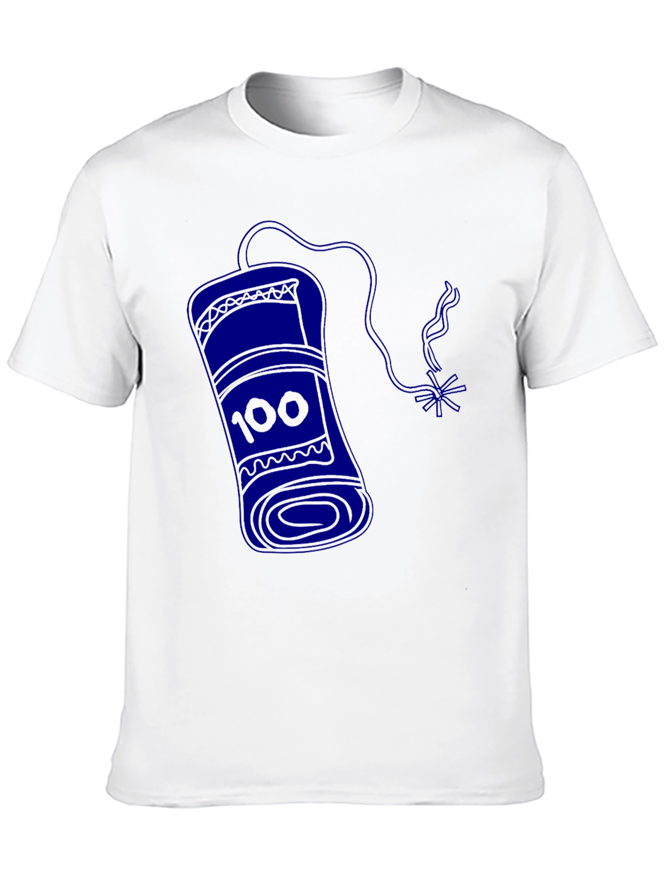 Mens Black T-Shirt with Blue Dynamite Graphic