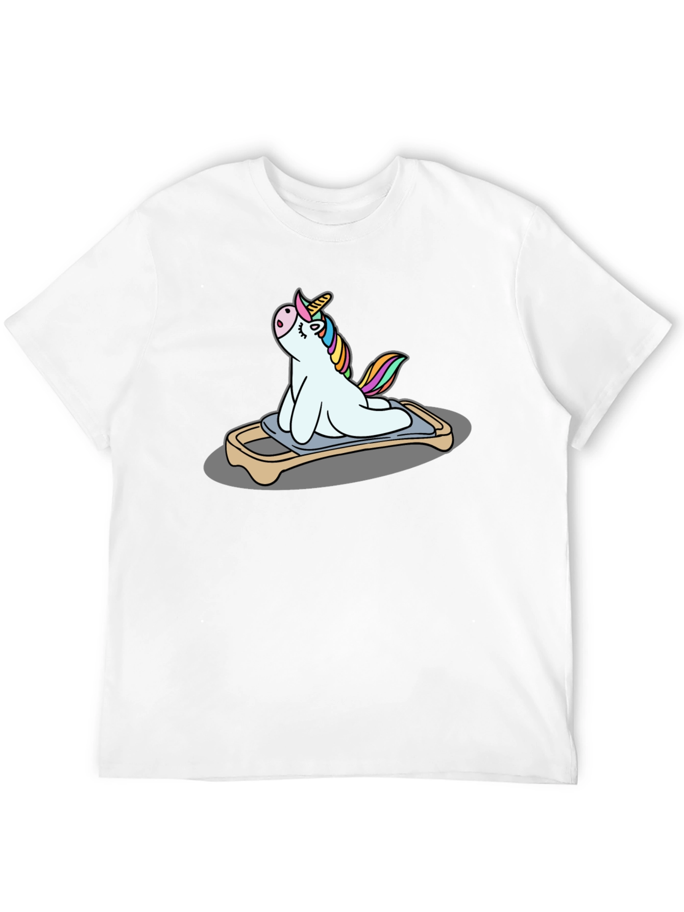 Unicorn Yoga Pose Black T-Shirt
