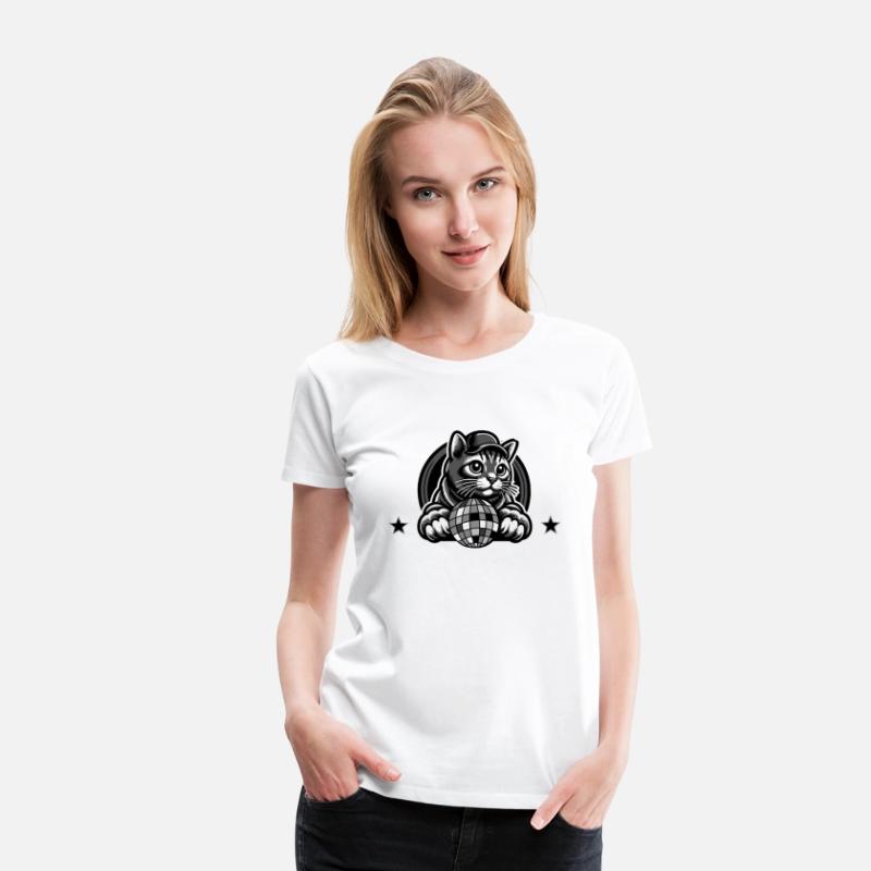 JACKIN HOUSE - Disco ball cat (White)