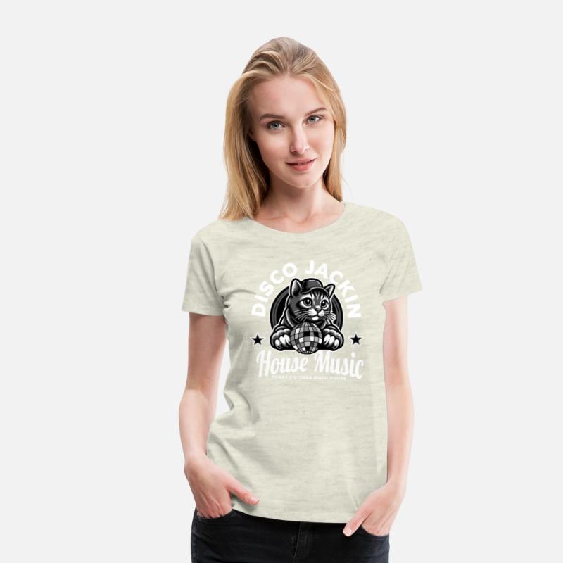 JACKIN HOUSE - Disco ball cat (White)