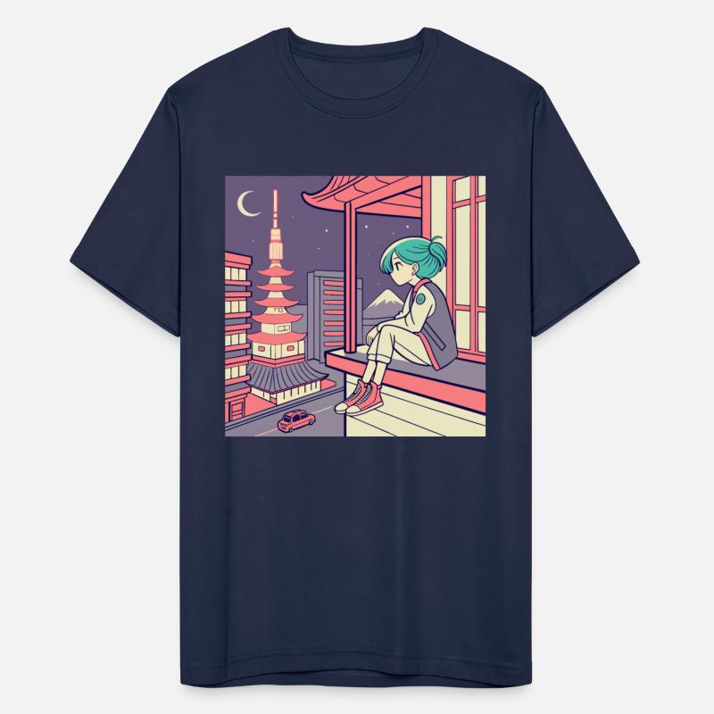 Japanese Nightscape: Tranquil Moments in a Vibrant