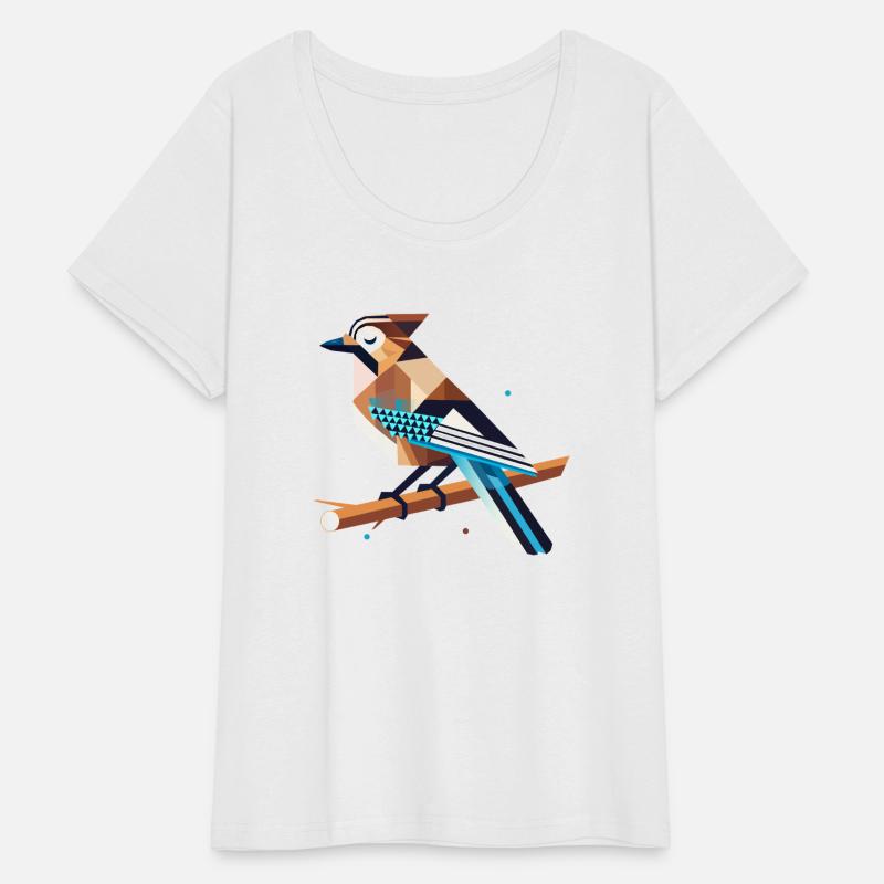 Jay on a Branch – Stylized Spring Motif