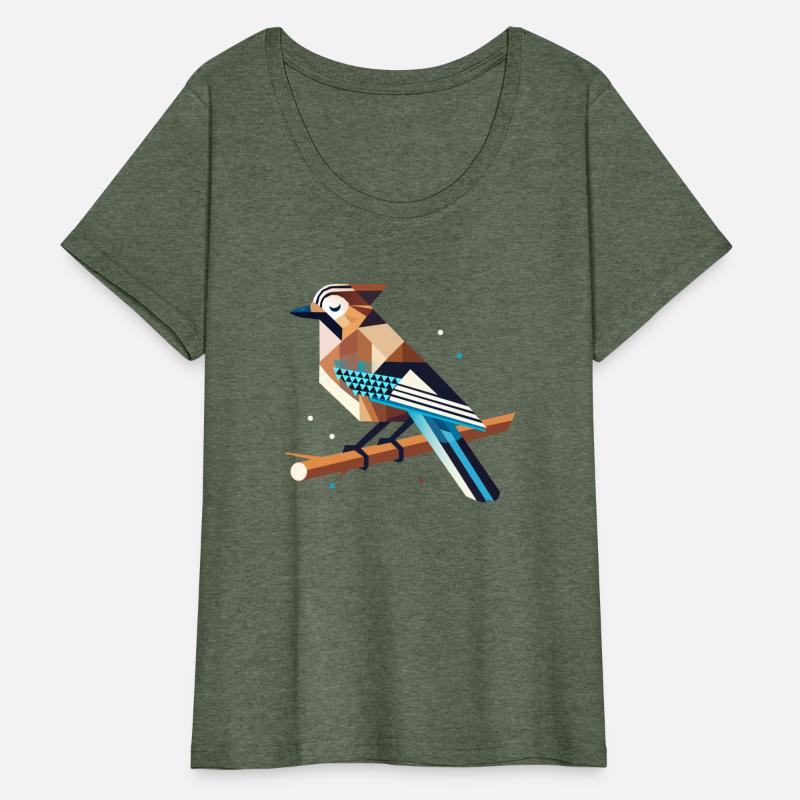 Jay on a Branch – Stylized Spring Motif