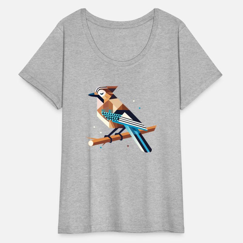Jay on a Branch – Stylized Spring Motif