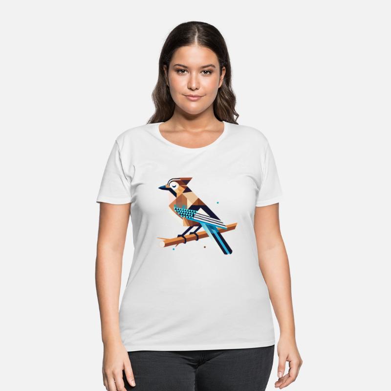 Jay on a Branch – Stylized Spring Motif
