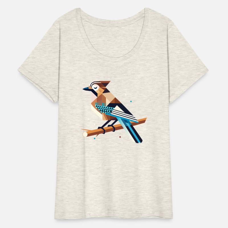 Jay on a Branch – Stylized Spring Motif