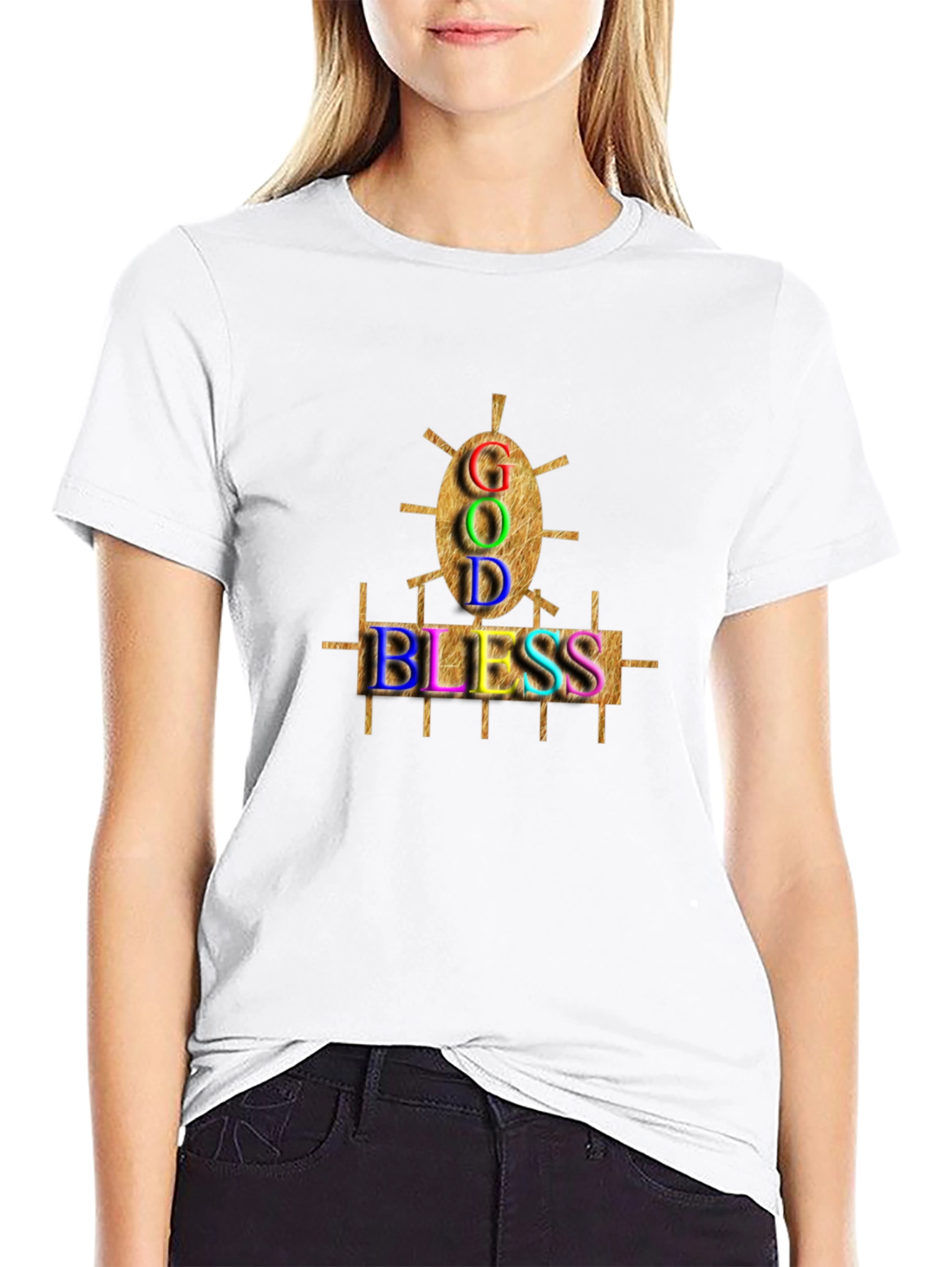 God Bless Graphic Black T-Shirt