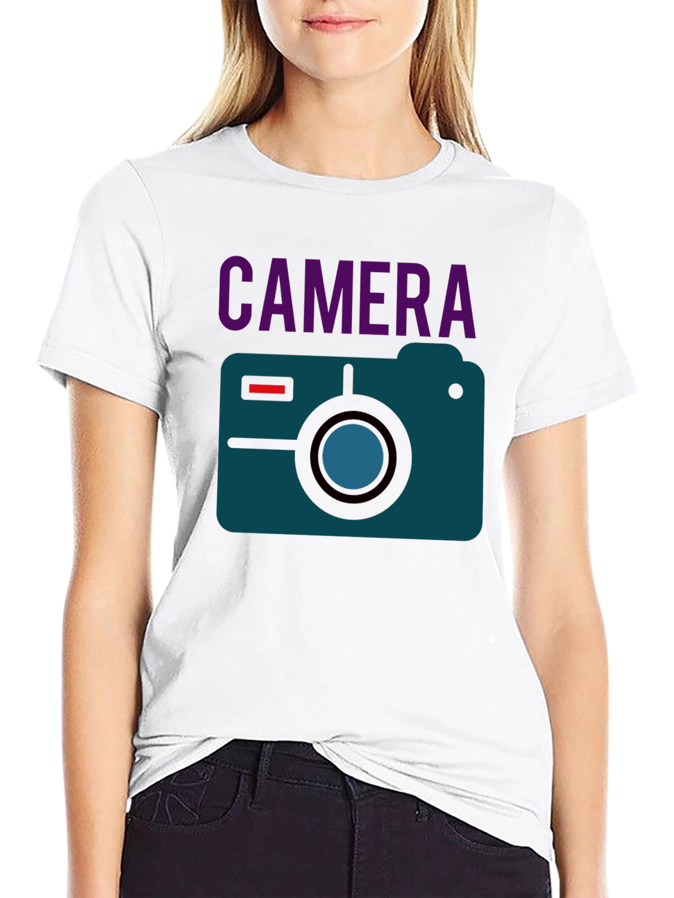 Camera Graphic Black T-Shirt - Photography Lover Tee