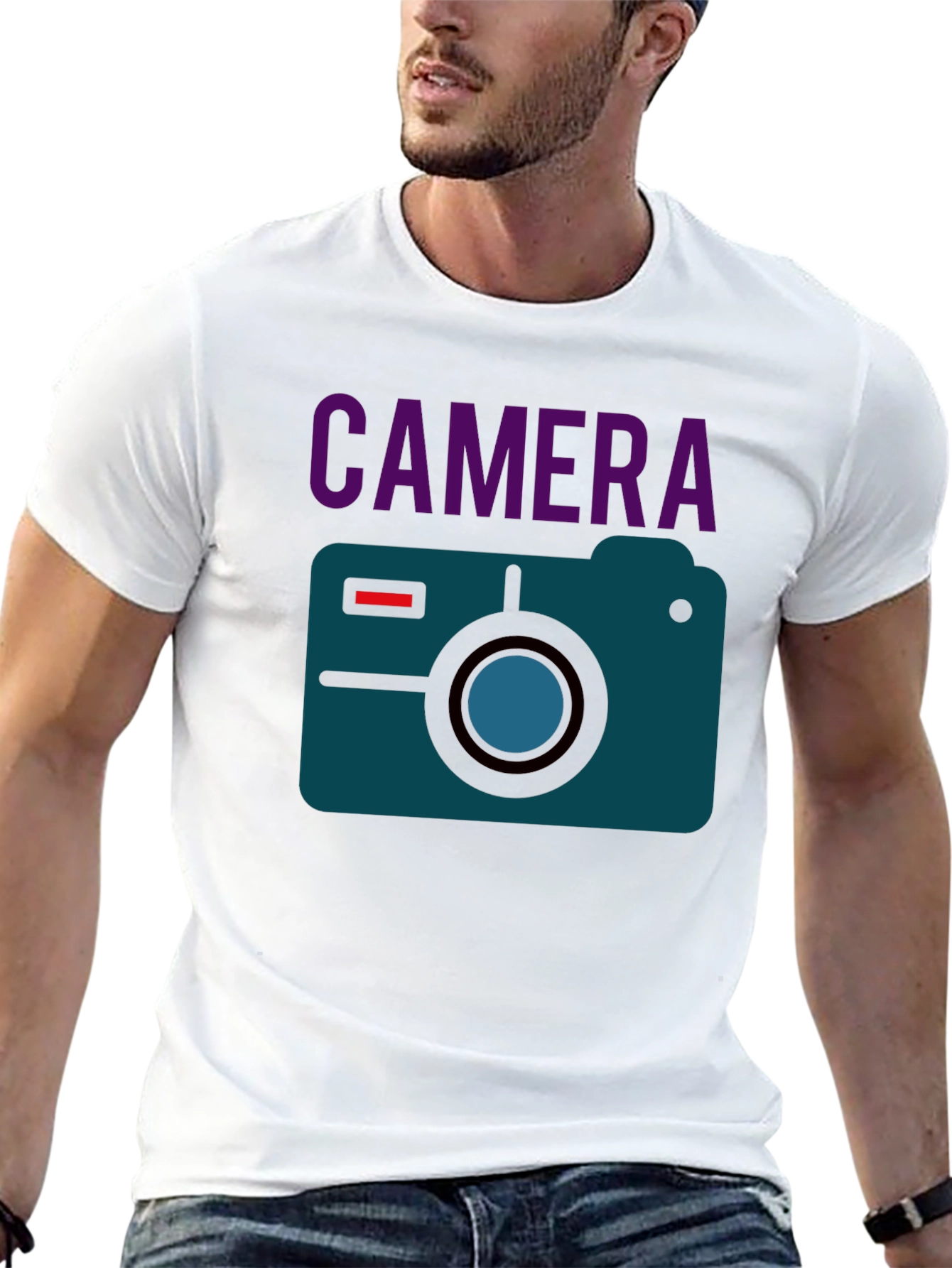 Camera Graphic Black T-Shirt - Photography Lover Tee