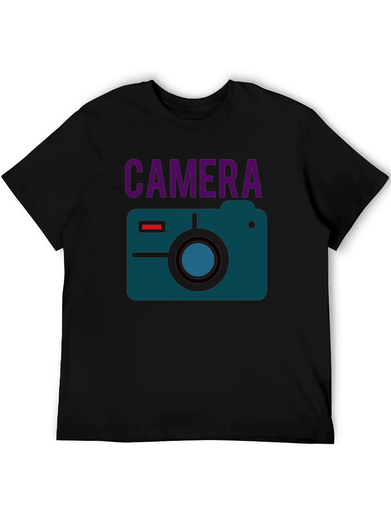 Camera Graphic Black T-Shirt - Photography Lover Tee