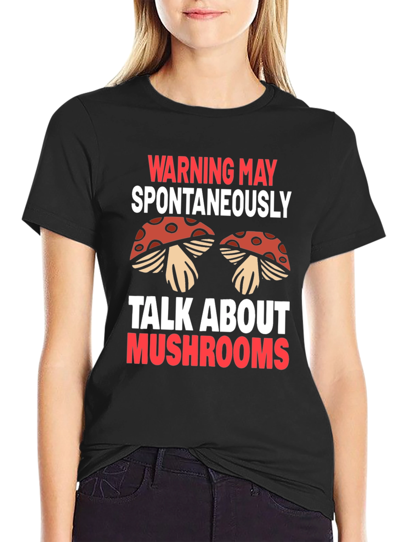 Warning May Spontaneously Talk About Mushrooms T-Shirt