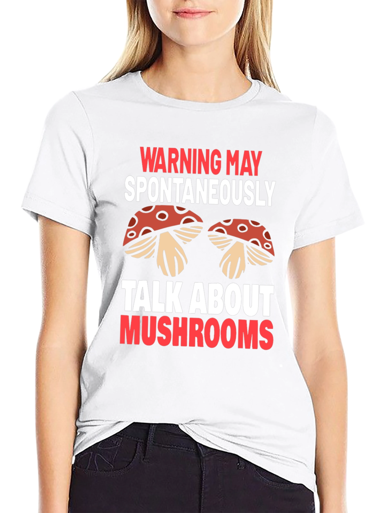 Warning May Spontaneously Talk About Mushrooms T-Shirt
