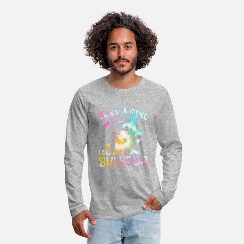 Just A Girl Who Love BullDog Tie Dye Gift For Teen