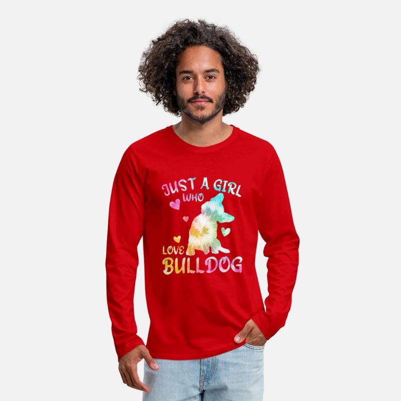Just A Girl Who Love BullDog Tie Dye Gift For Teen