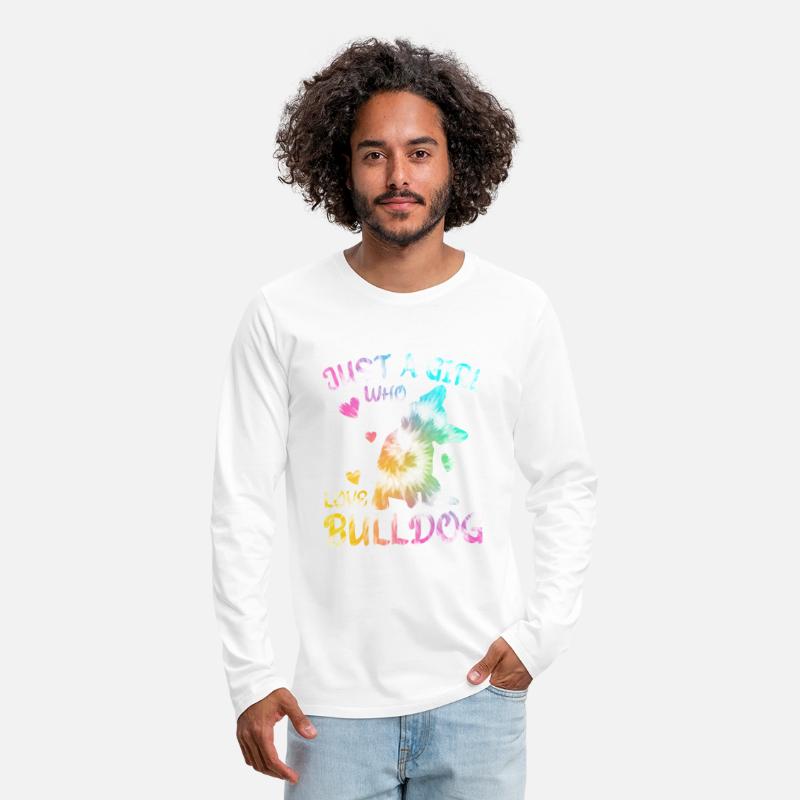 Just A Girl Who Love BullDog Tie Dye Gift For Teen
