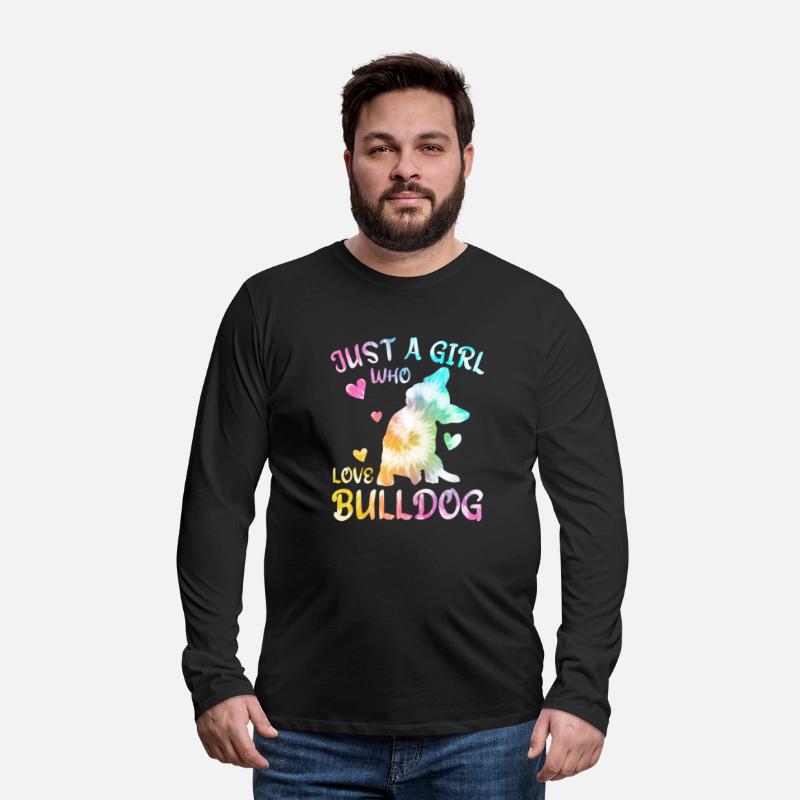 Just A Girl Who Love BullDog Tie Dye Gift For Teen