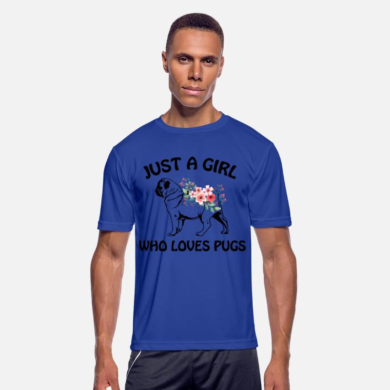 just a girl who loves pugs dog t shirts