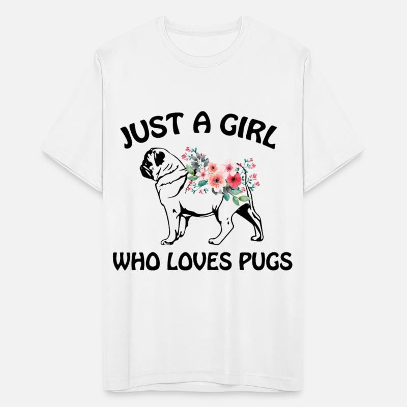 just a girl who loves pugs dog t shirts