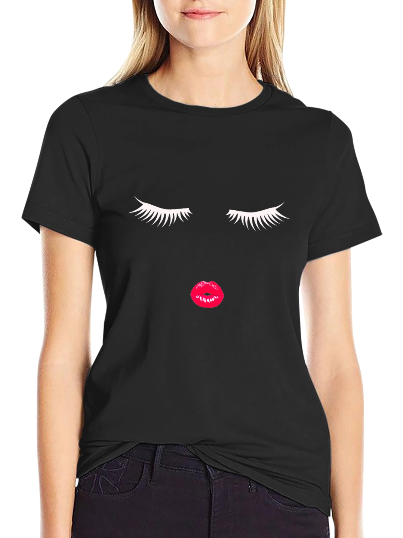 Eyelash Lips Graphic Tee