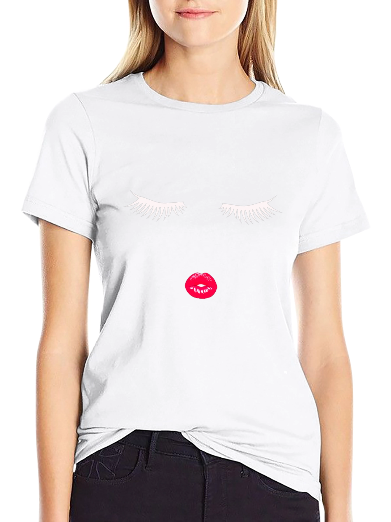 Eyelash Lips Graphic Tee