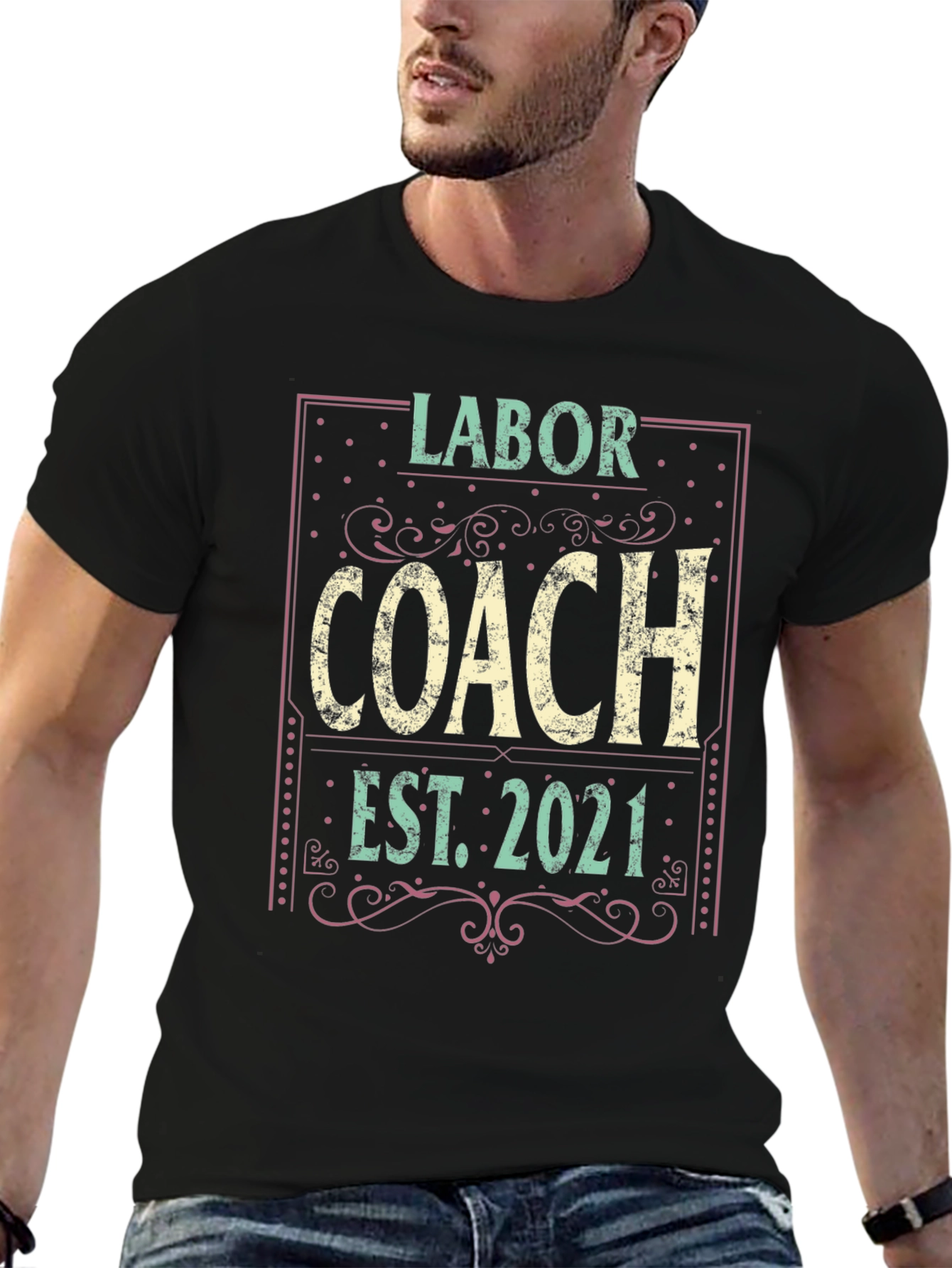 Labor Coach Est. 2021 Black T-Shirt