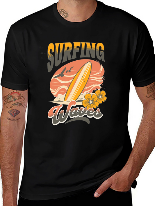 Surfing Waves Graphic T-Shirt