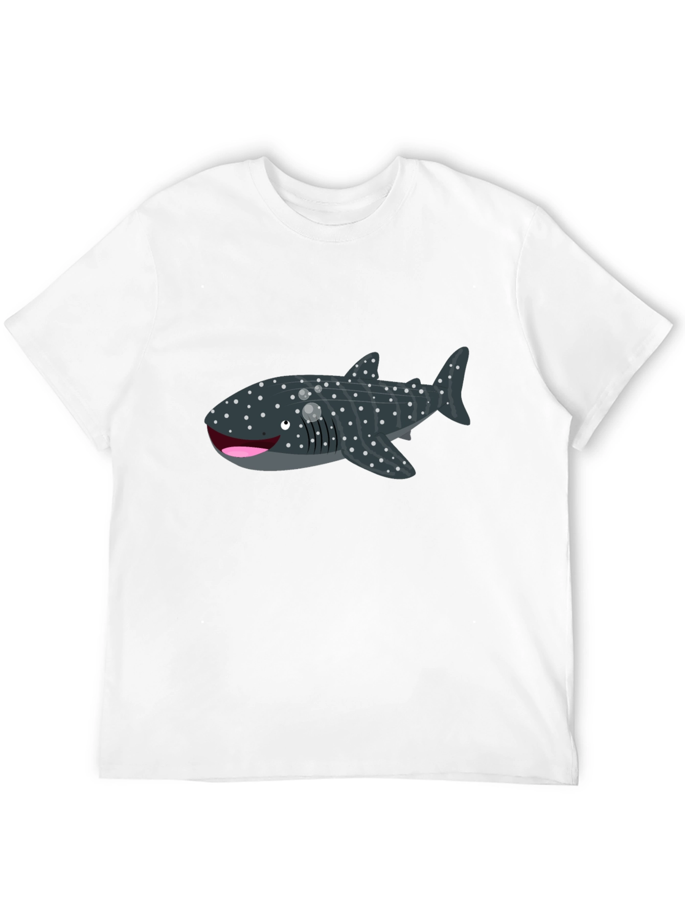 Whale Shark Graphic Tee - Black Cotton T-Shirt