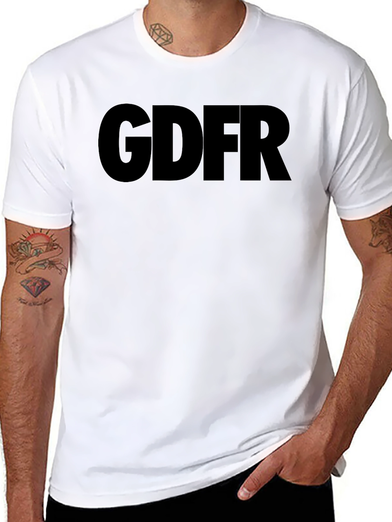 GDFR Graphic Tee - Mens Casual Black T-Shirt