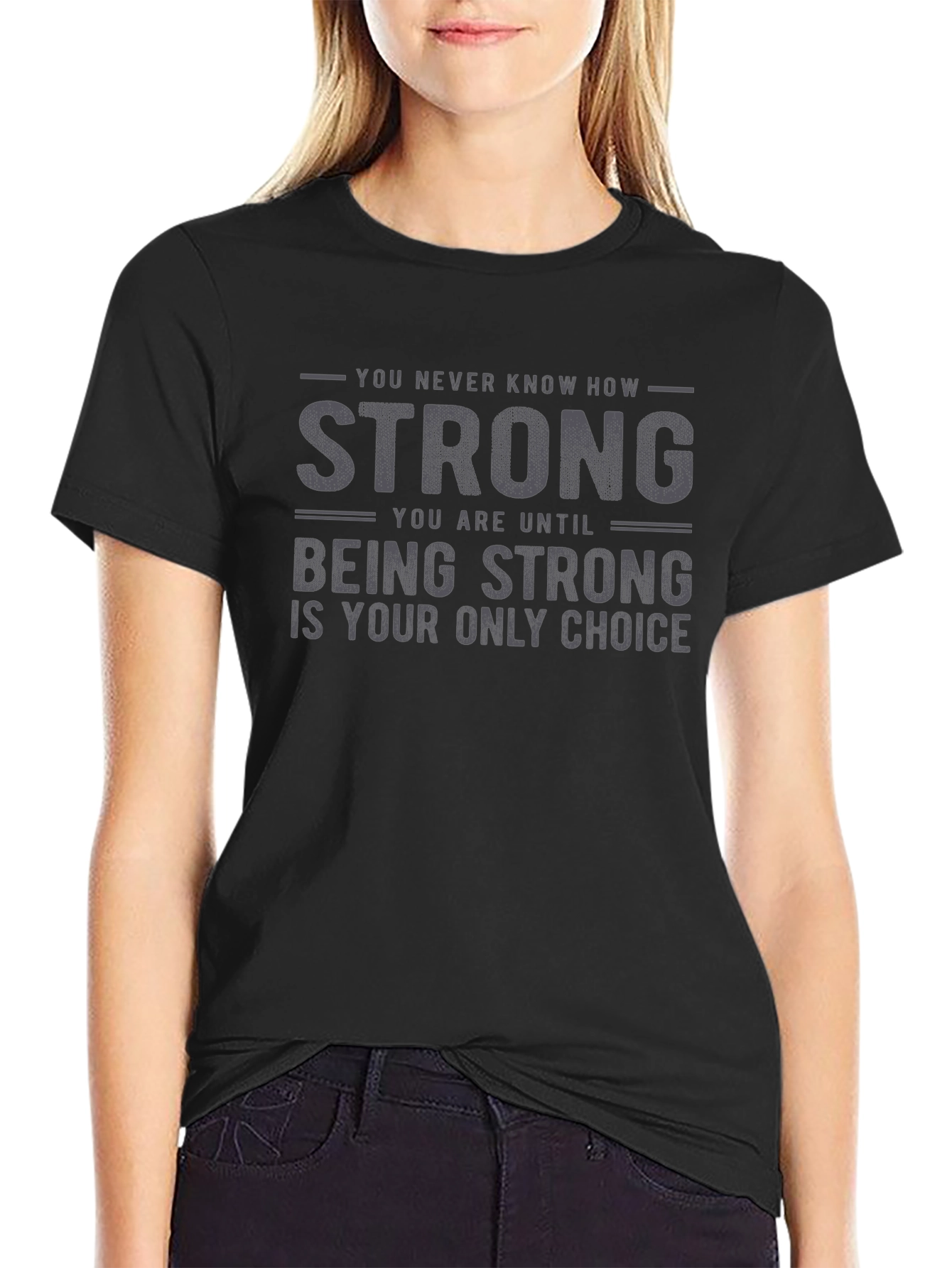 Strong Choice Graphic Tee - Motivational Black T-Shirt