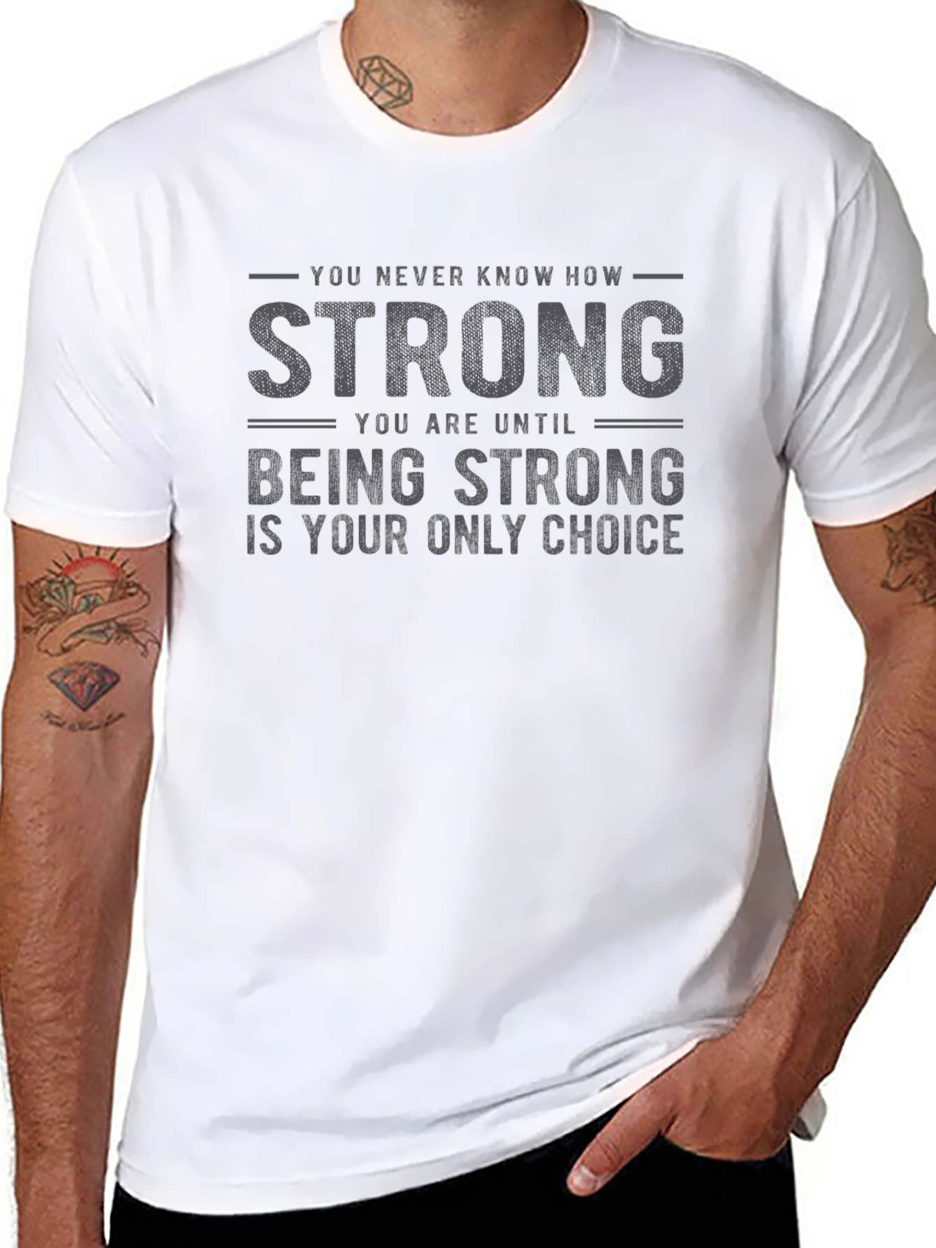 Strong Choice Graphic Tee - Motivational Black T-Shirt