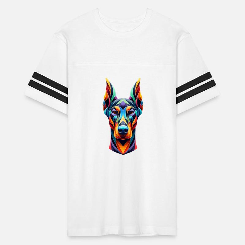 Kaleidoscopic Doberman Portrait - Vibrant Abstract