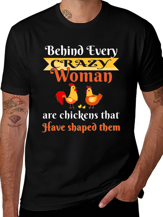 Crazy Woman Chicken T-Shirt
